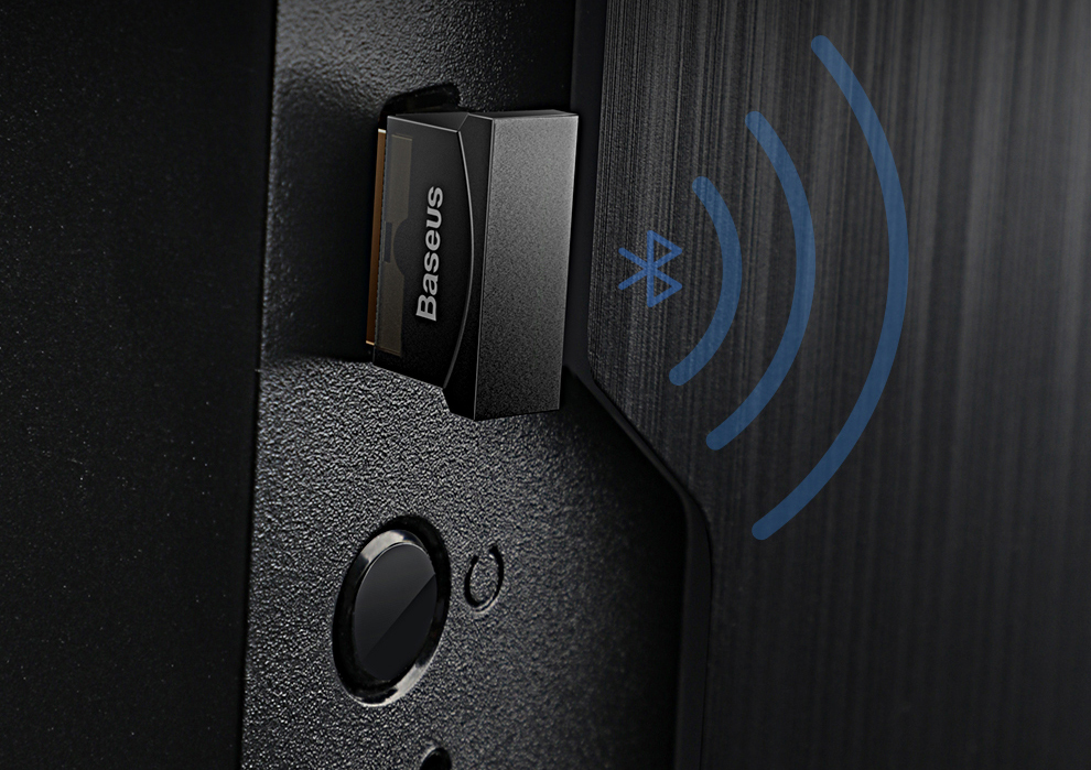 Baseus USB Bluetooth Adapter Transmitter Laptop Desktop Audio Desktop Link Bluetooth 4.0 Wireless Bluetooth Speaker/Headphone Black