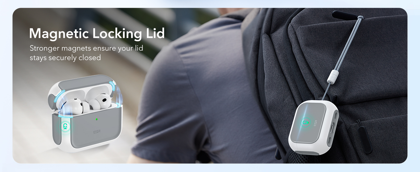 Bao Case cho Airpods Pro 3 (2025) ESR Orbit Colors Hybrid Magnetic Case - Hàng Chính Hãng