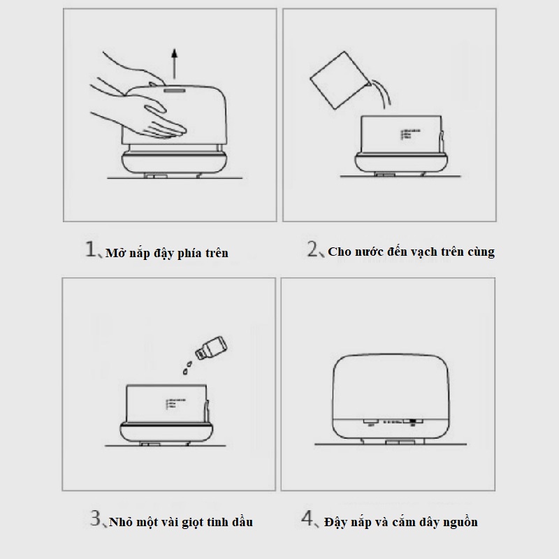 cách dùng máy xông tinh dầu