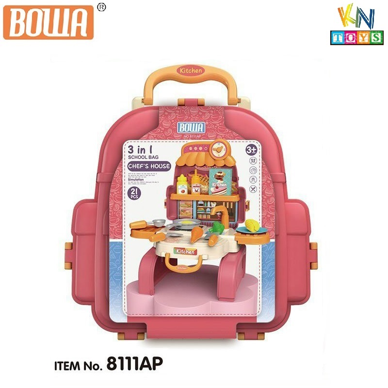 Bộ đồ chơi nhập vai BOWA 8111AP - Cặp nhà bếp 21 chi tiết (3 in 1) 1