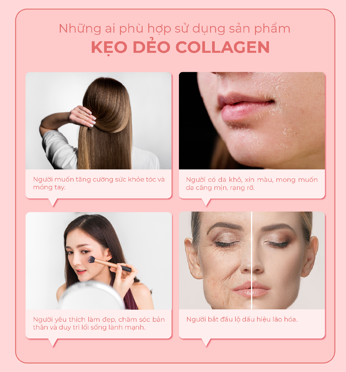 Combo 3 Hộp Kẹo Dẻo Collagen Hỗ Trợ Trẻ Hóa Sáng Da - Cải Thiện Sức Khỏe Tóc Móng Vị Đào Kết Hợp Biotin, Vitamin C & Vitamin E Coolvita (60 viên x 3g)/hộp