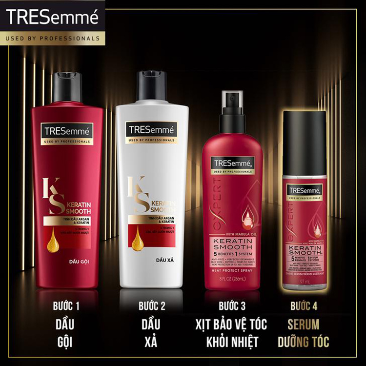 Serum Dưỡng Tóc Vào Nếp Bóng Mượt Tresemme Keratin Smooth (97ml)