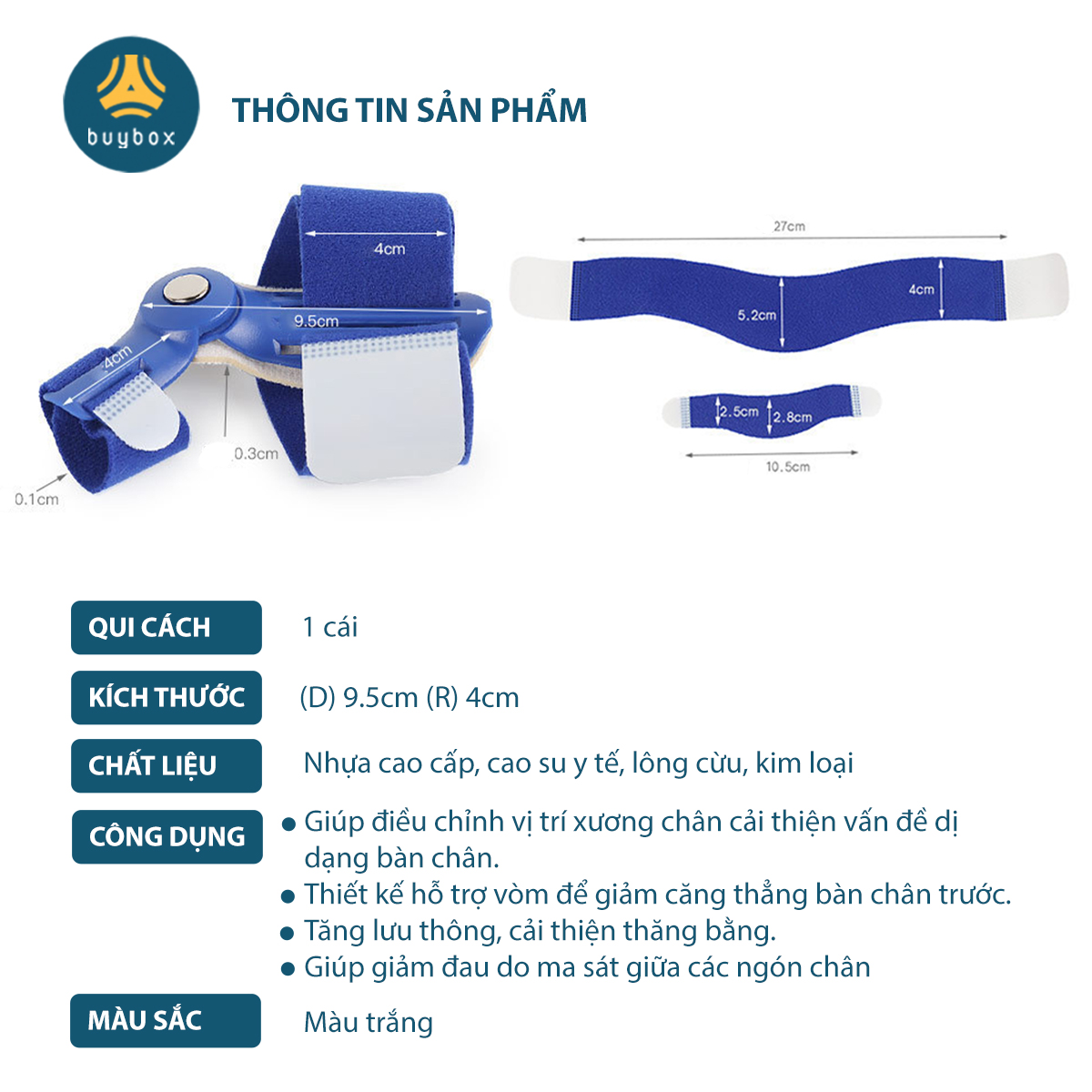 Combo 2 cặp dụng cụ chỉnh hình ngón chân cái bị vẹo Hallux Valgus chất liệu nhựa PC, vớ siliconesilicone tổ ong - Buybox