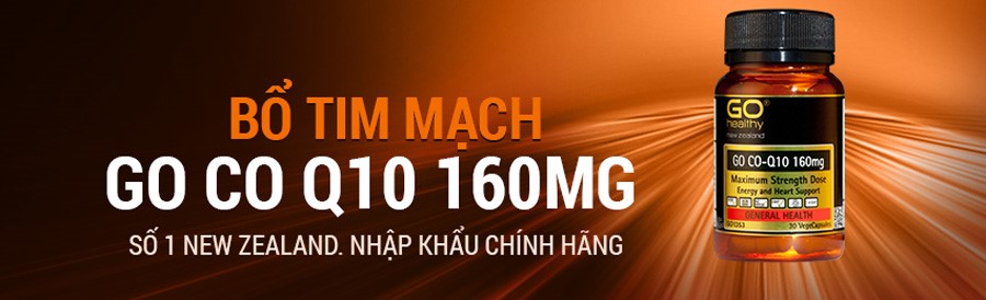 Thực Phẩm Chức Năng Bổ Tim GO Co-Q10 160mg - Giảm Nguy Cơ Tai Biến Tim Mạch