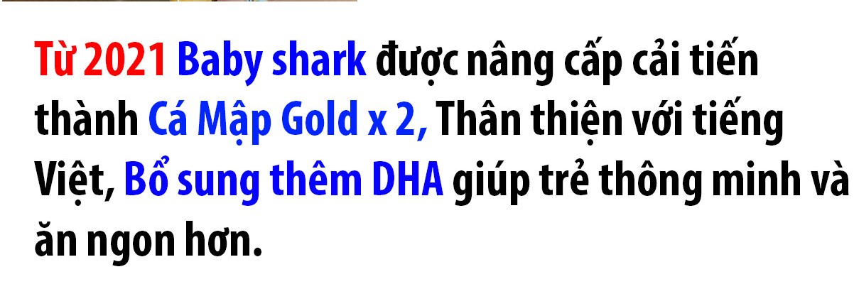 10 gói lẻ siro cá mập gold x2 - baby shark (không hộp) tặng kèm bình nước cho bé 1