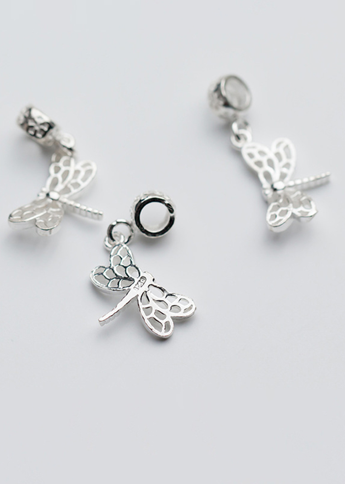 Charm bạc chuồn chuồn gắn trụ treo - Ngọc Quý Gemstones