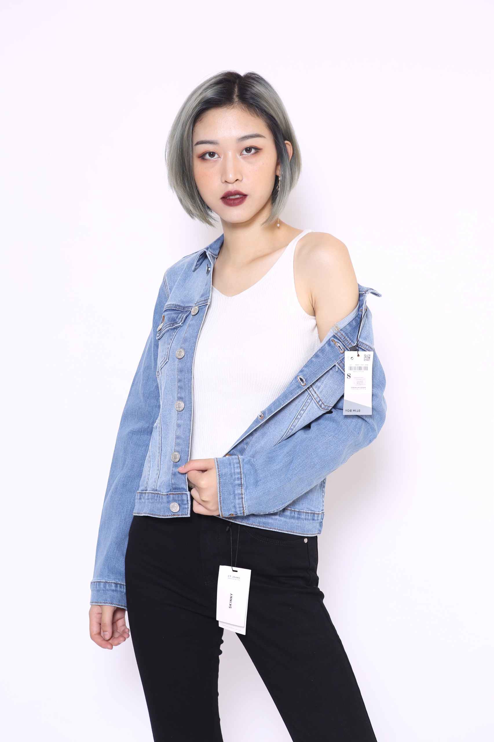ÁO KHOÁC BÒ JEANS NỮ RÁCH CT JEANS QR00277 3