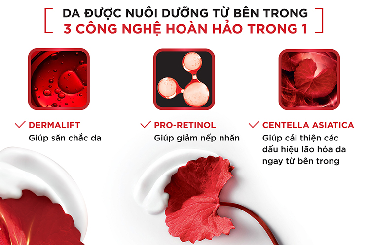 Bộ 3 Bước Dưỡng Da Ngăn Ngừa Lão Hóa Revitalift L'Oreal Paris