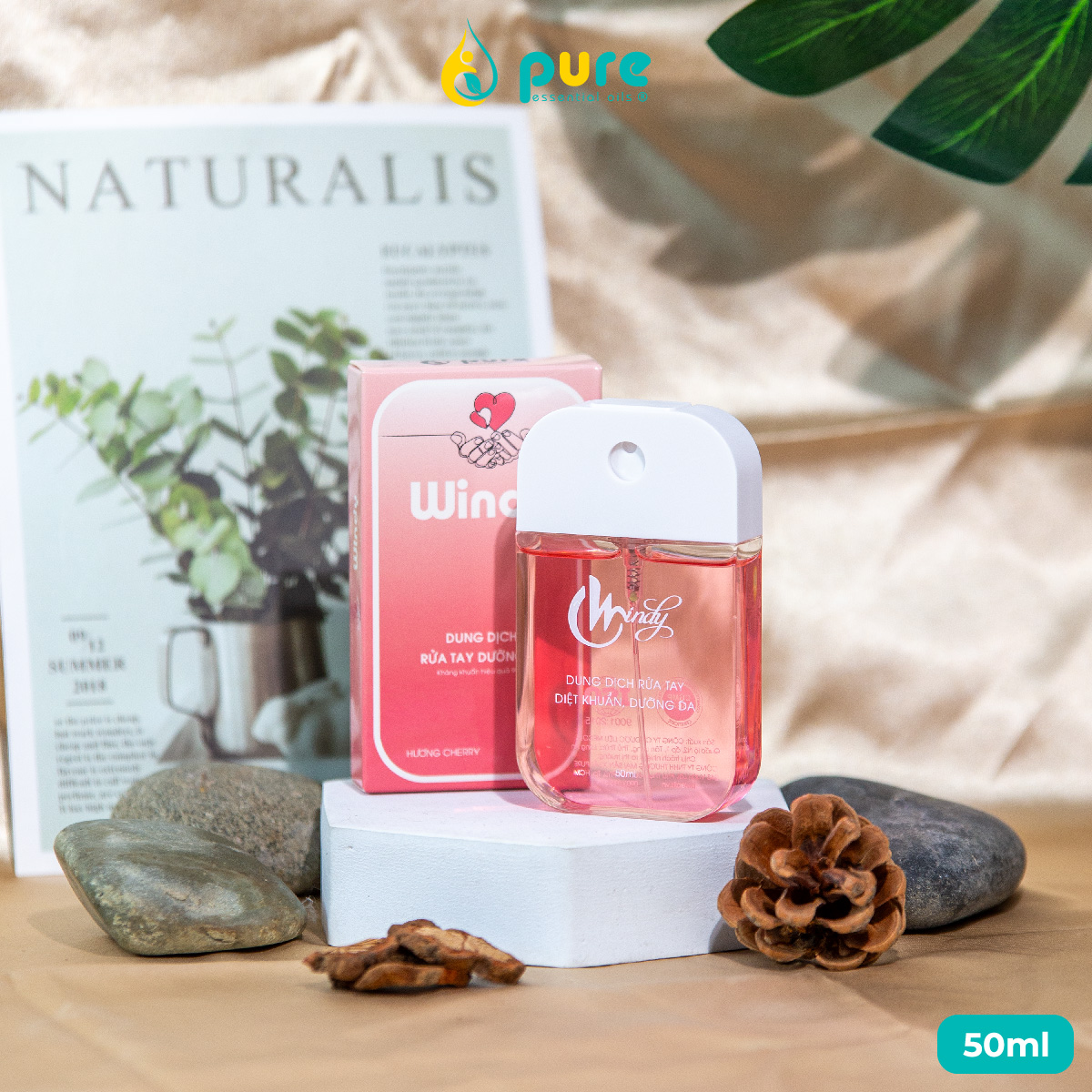 Dung dịch rửa tay dưỡng da WINDY - Aloevee/Blue Icy/ Cherry/ Green Tea/ Viosexy  - Diệt khuẩn 99,9% vi khuẩn - Hương thơm tinh tế, sang trọng - Giúp làm sạch và dưỡng ẩm cho da 50ml