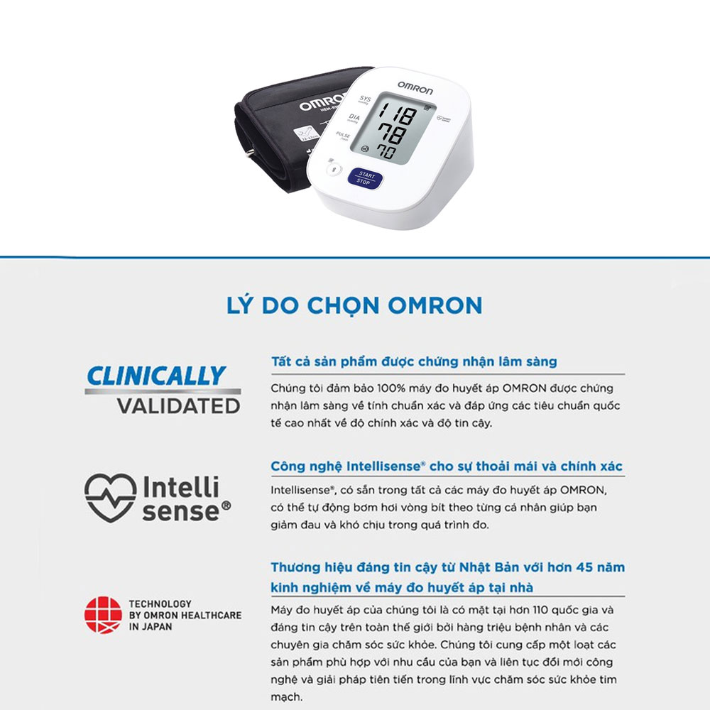 Máy đo huyết áp Omron HEM-7142T1 phát hiện nhịp tim không đều, bộ ...