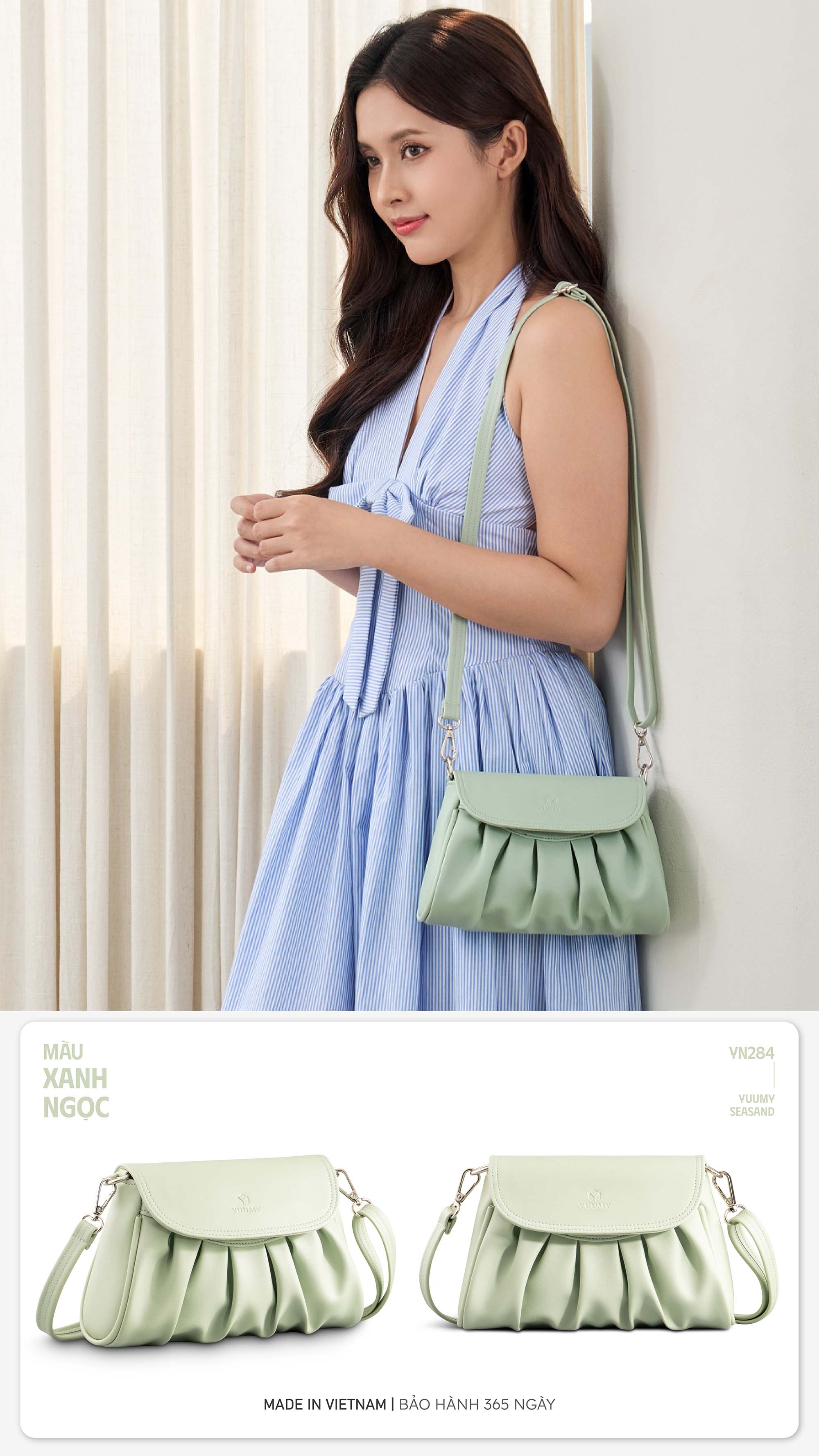 Túi Yuumy ( Thời trang nữ đi tiệc size 22 - Túi đeo chéo da YN284 )