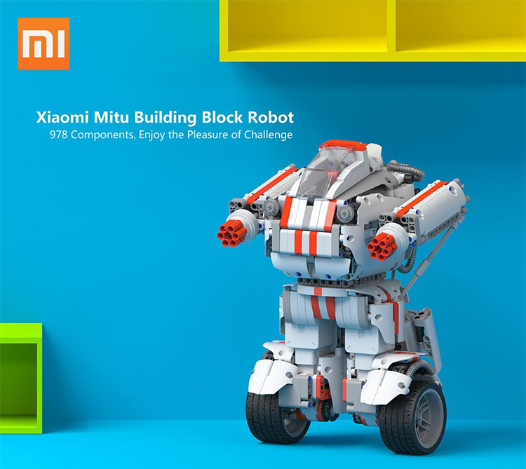 Xiaomi Mitu Building Block Robot Toy Set with Color Sensor 978 Components Self-balance System Smartphone Remote Control