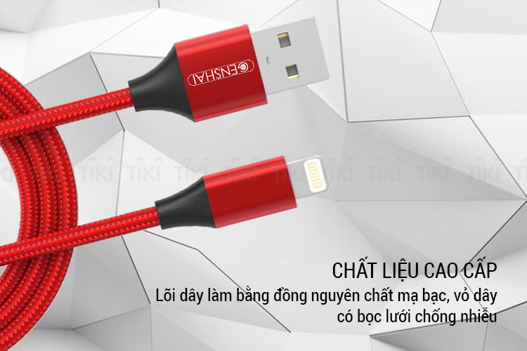 Dây Cáp Sạc Lightning Cho Điện Thoại GENSHAI 1m GL06 - Hàng Chính Hãng