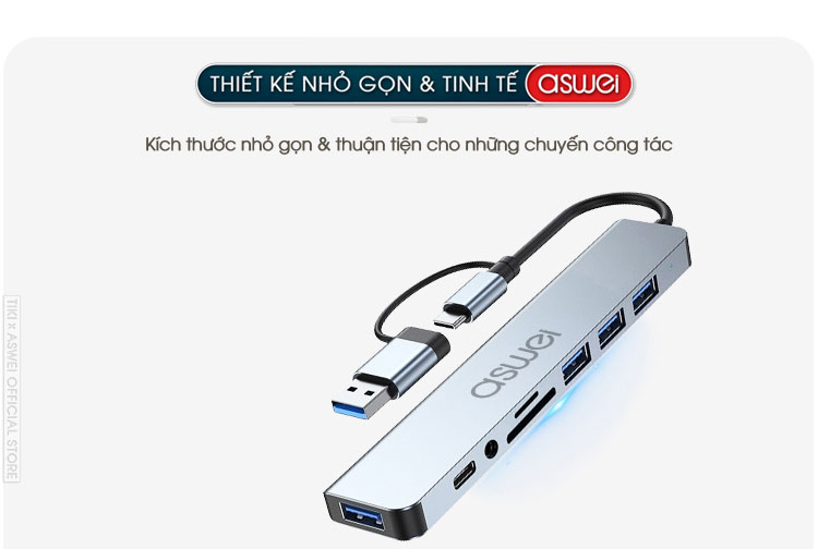 hub chia cổng usb, hub usb aswei