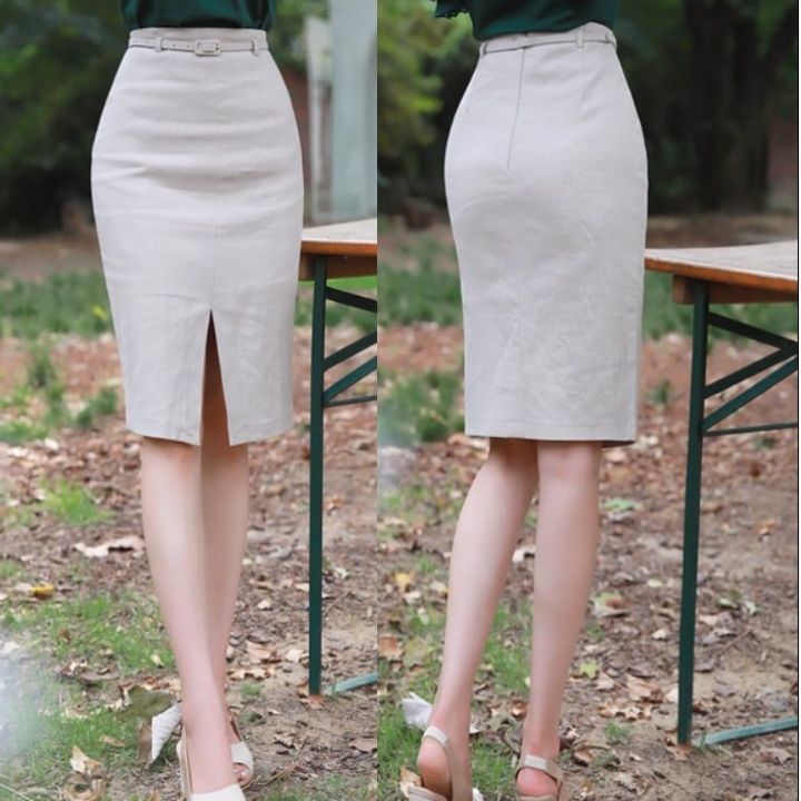 Chân Váy Công Sở Nữ New Design Thiết Kế Dáng Váy Midi , Phom  Ôm Body ,Màu Trắng Sang Trọng ,Vải Dày Tốt Co giãn CV0062