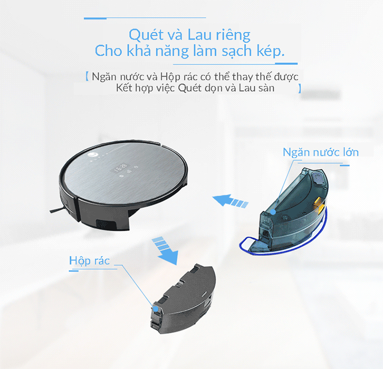 Robot hút bụi lau nhà Ultty SKJ RB01X - Hàng chính hãng