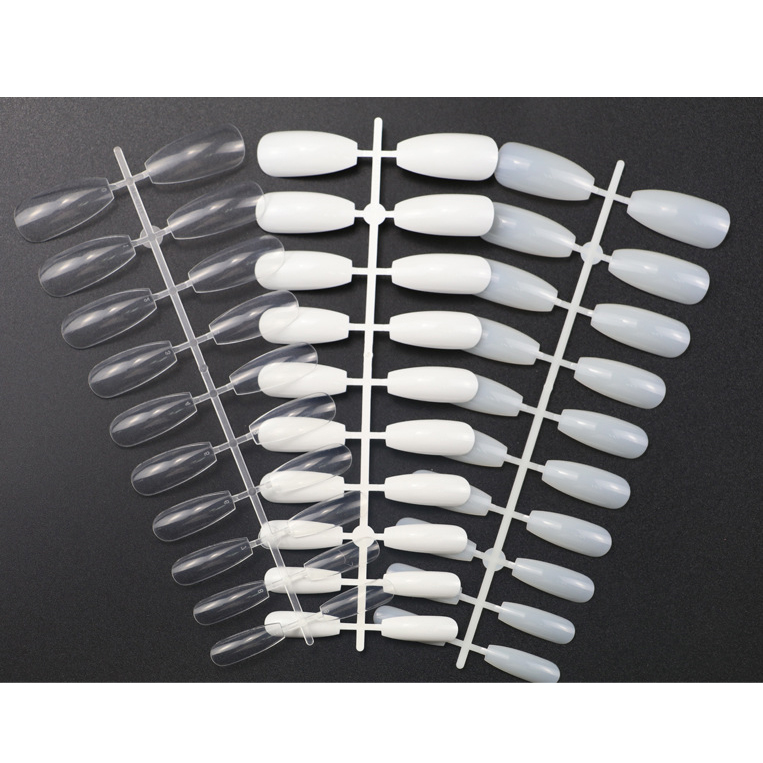 Hộp 100 móng tay úp liền mạch trong suốt bằng acrylic cho nữ