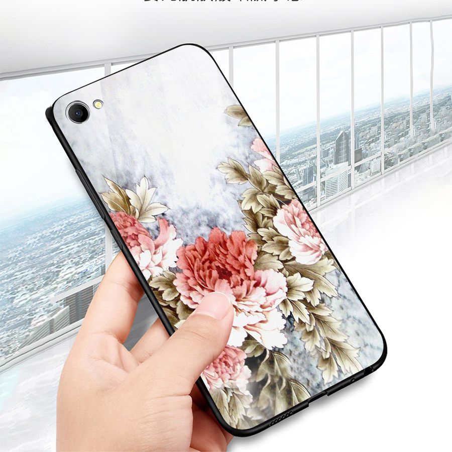 Ốp kính cường lực cho điện thoại Oppo A39/NEO9S - mẫu đơn MS MAUDON002
