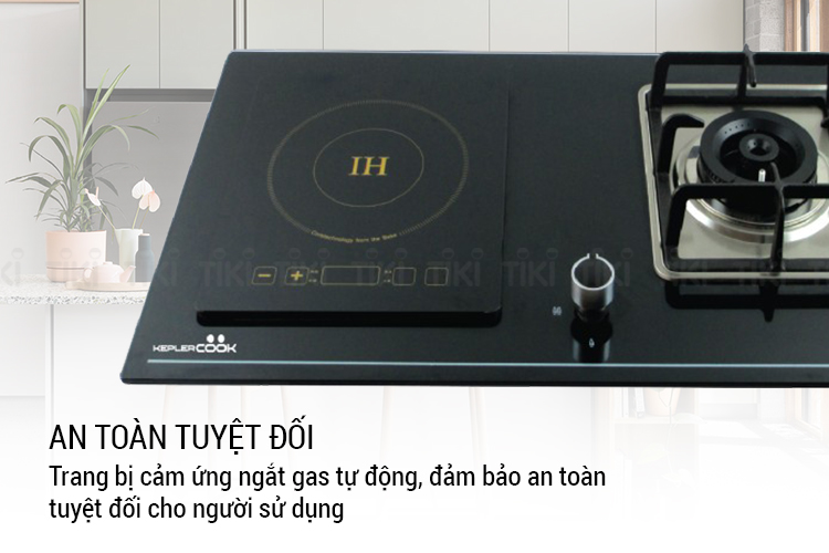 Bếp Âm Kết Hợp Gas - Từ Kepler Cook KL 201C (78cm) - Hàng Chính Hãng