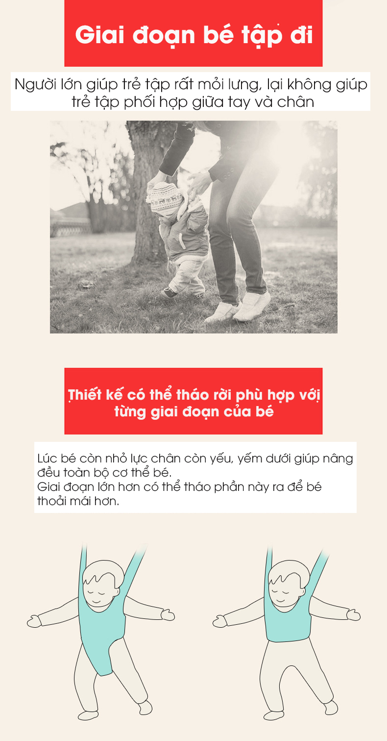 Đai dây tập đi an toàn đa năng UUMU ĐỨC cho bé