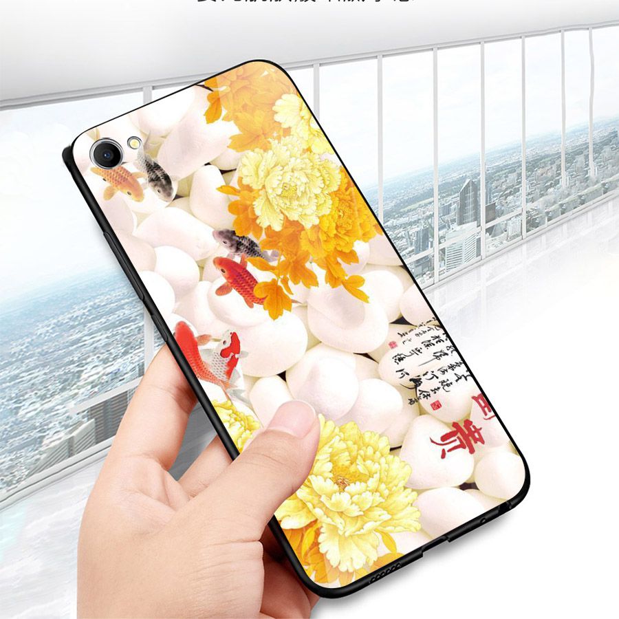 Ốp kính cường lực cho điện thoại Oppo A39/NEO9S - mẫu đơn MS MAUDON010