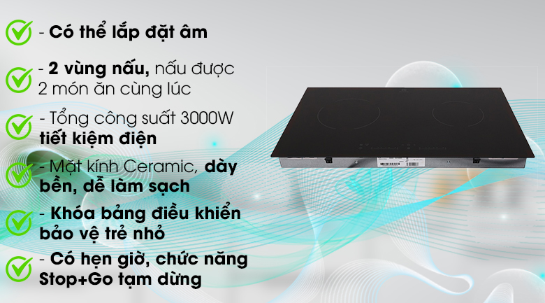 Bếp điện âm Electrolux EHC7240BA - Hàng chính hãng