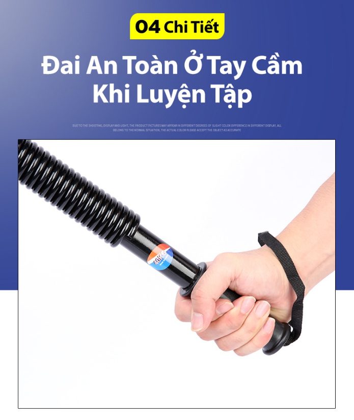Gậy Tập Cơ Tay Lò Xo Kháng Lực KUNO SPORT, Thanh Lò Xo Power Lực Từ 20KG Đến 60KG