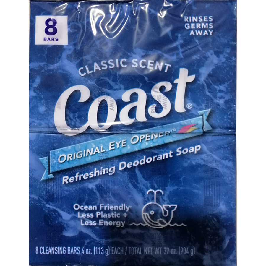 Xà Phòng Khử Mùi Coast Classic Scent Refreshing Deodorant 113G - Lốc 8