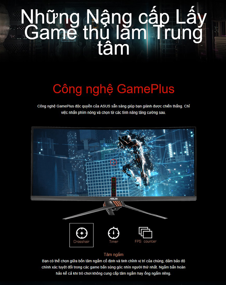 Màn Hình Game Cong ASUS ROG Swift PG348Q 34 inch 2K Ultra Wide (2048 x 1080) 5ms 100Hz G-Syns IPS - Hàng Chính Hãng