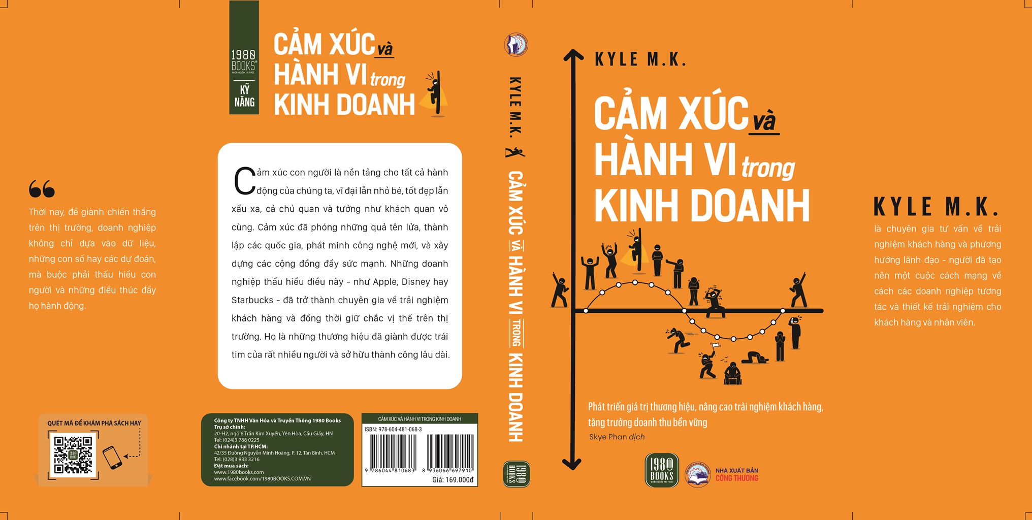 bìa trước và sau của quyển sách cảm xúc và hành vi trong kinh doanh tác giá kyle mk