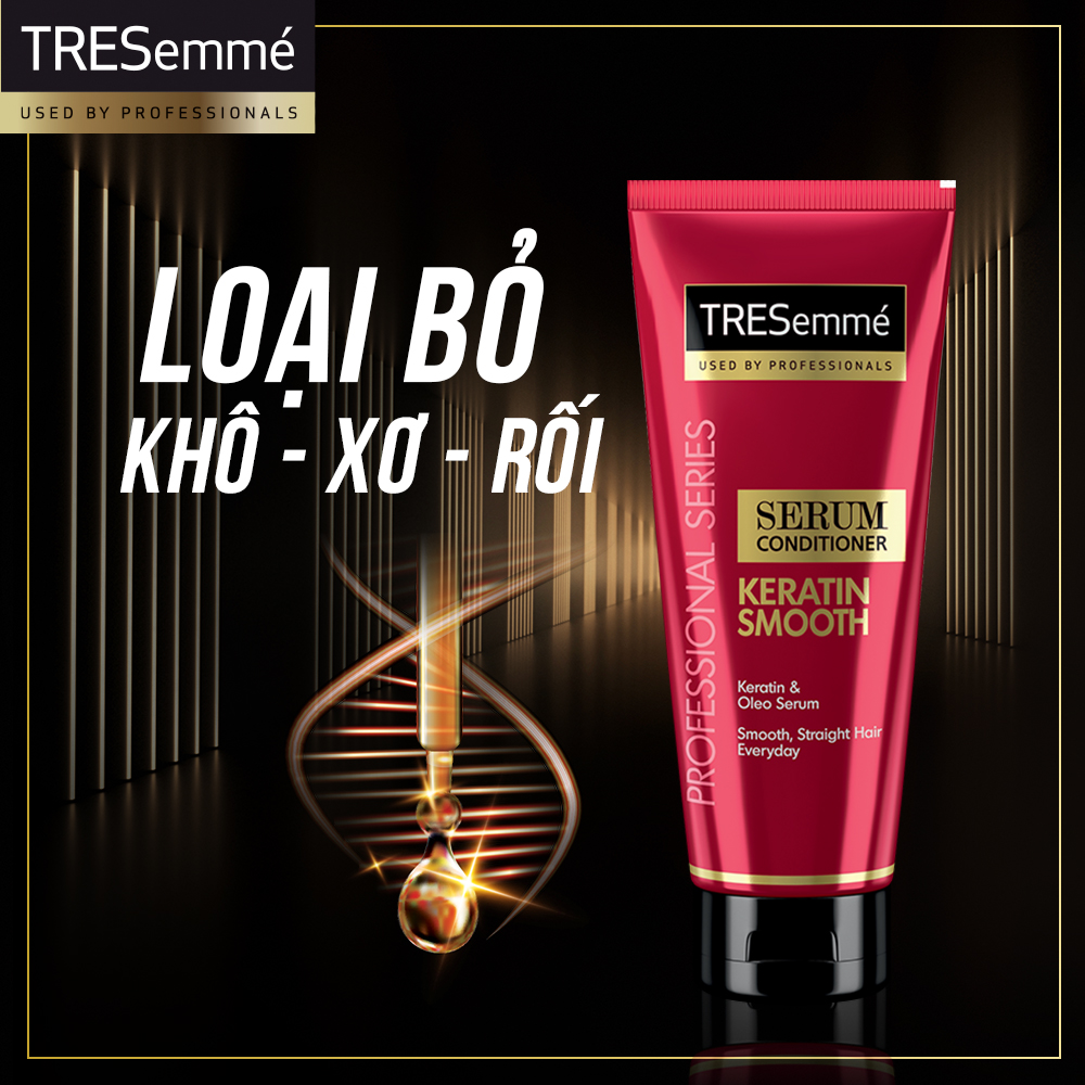 Tinh Chất Tresemmé Keratin Smooth Tinh Dầu Argan Và Keratin Vào Nếp Suôn Mượt (170ml)