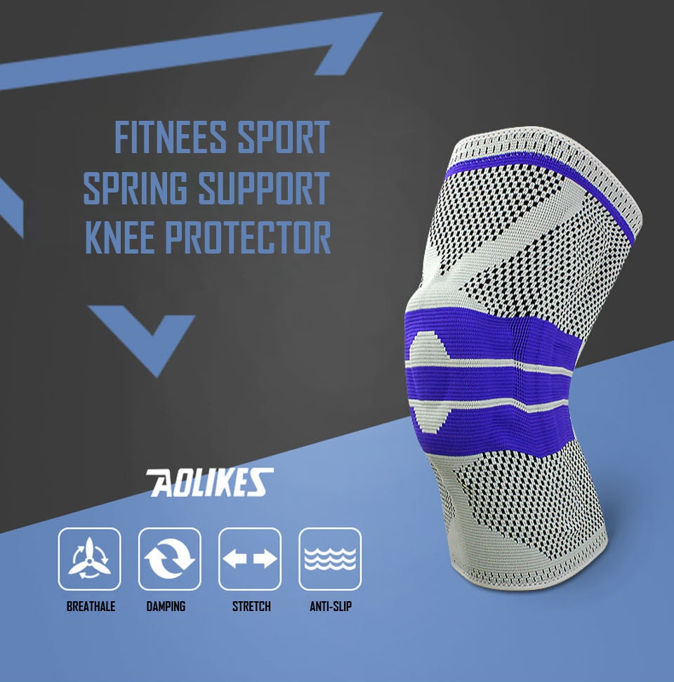 Đai Bảo Vệ Đầu Gối Hỗ Trợ Phục Hồi Dây Chằng Xương Khớp Sport Knee Protector AOLIKES YE-7221