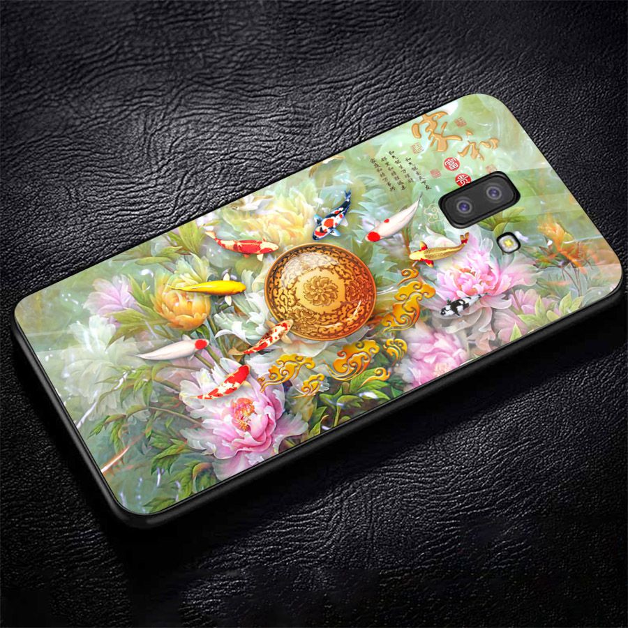 Ốp kính cường lực cho điện thoại Samsung Galaxy J4 - J6 - J6 PLUS - J6 PRIME - J8 - cá chép MS CA005