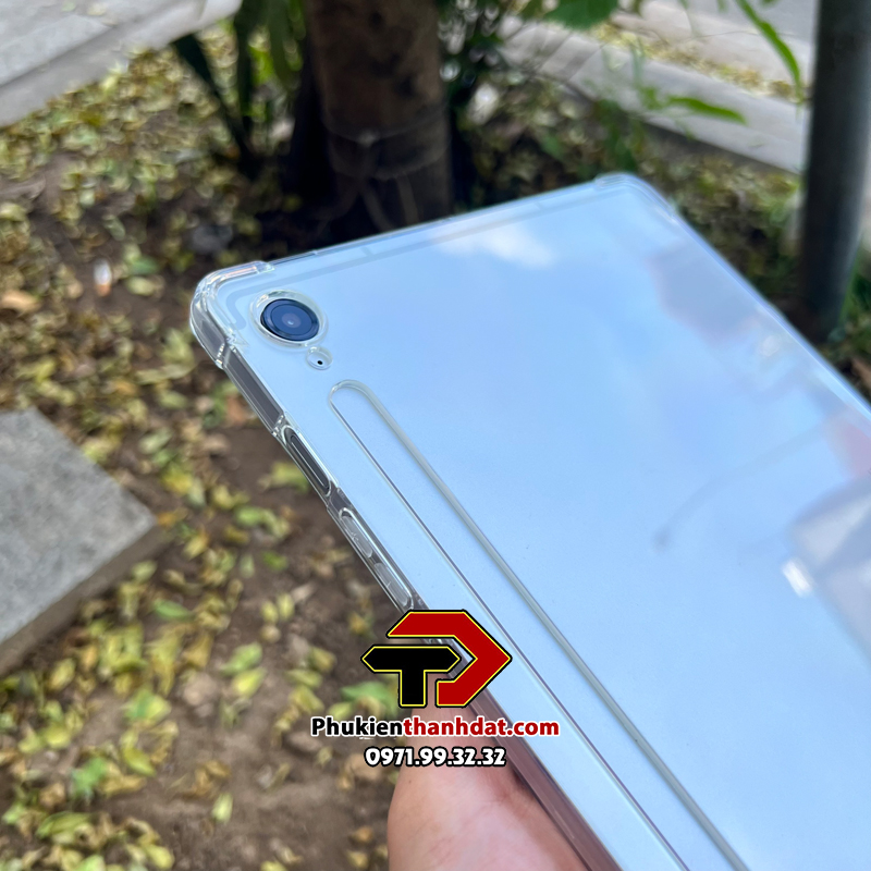 Ốp lưng cho SamSung Galaxy Tab S9 FE trong suốt chống sốc chính hãng GreenCase - Hàng chính hãng