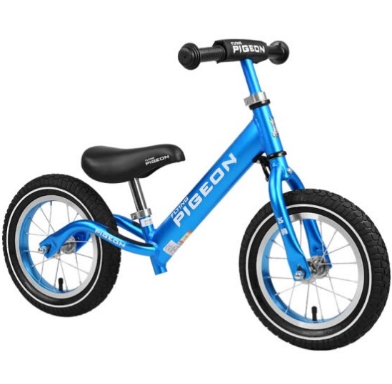 Flying Pigeon (PIGEON) Children's Balance Car Bicycle 1-3-6 Years Sliding Cars Children Men and Women Baby Kids Sliding Two Wheels No Footing Aluminum Bicycle Spoke Wheel Ice Blue