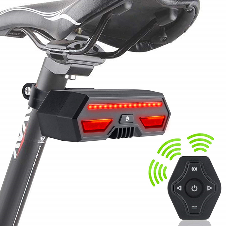 Cycling Bicycle Tail Turn Signal Light Waterproof Bike Rear LED Warning Light