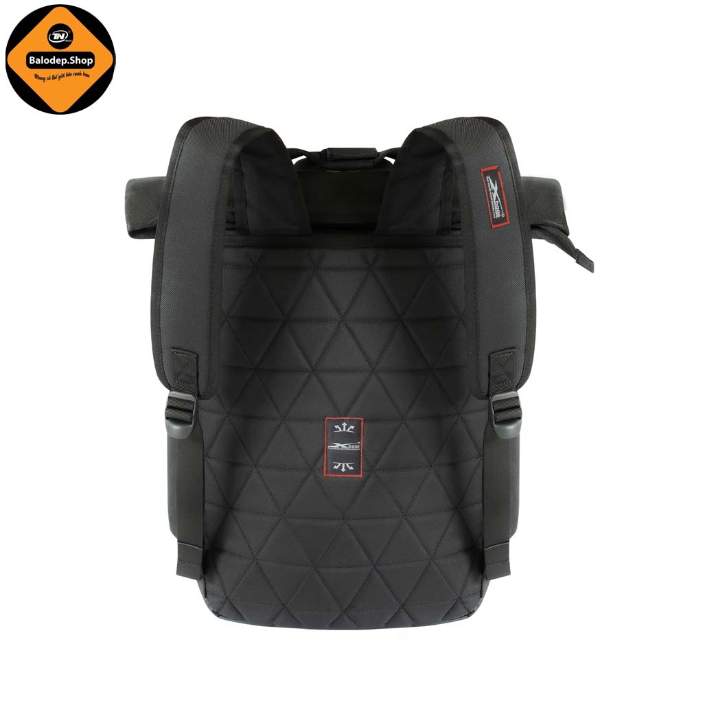 Balo Du Lịch Xbags Secret Xb 1201 Màu Đen, Thiết Kế Nắp Cuộn Tăng Không Gian Linh Hoạt, Chống Thấm, Cá Tính, Đựng Được Laptop 17 Inch!