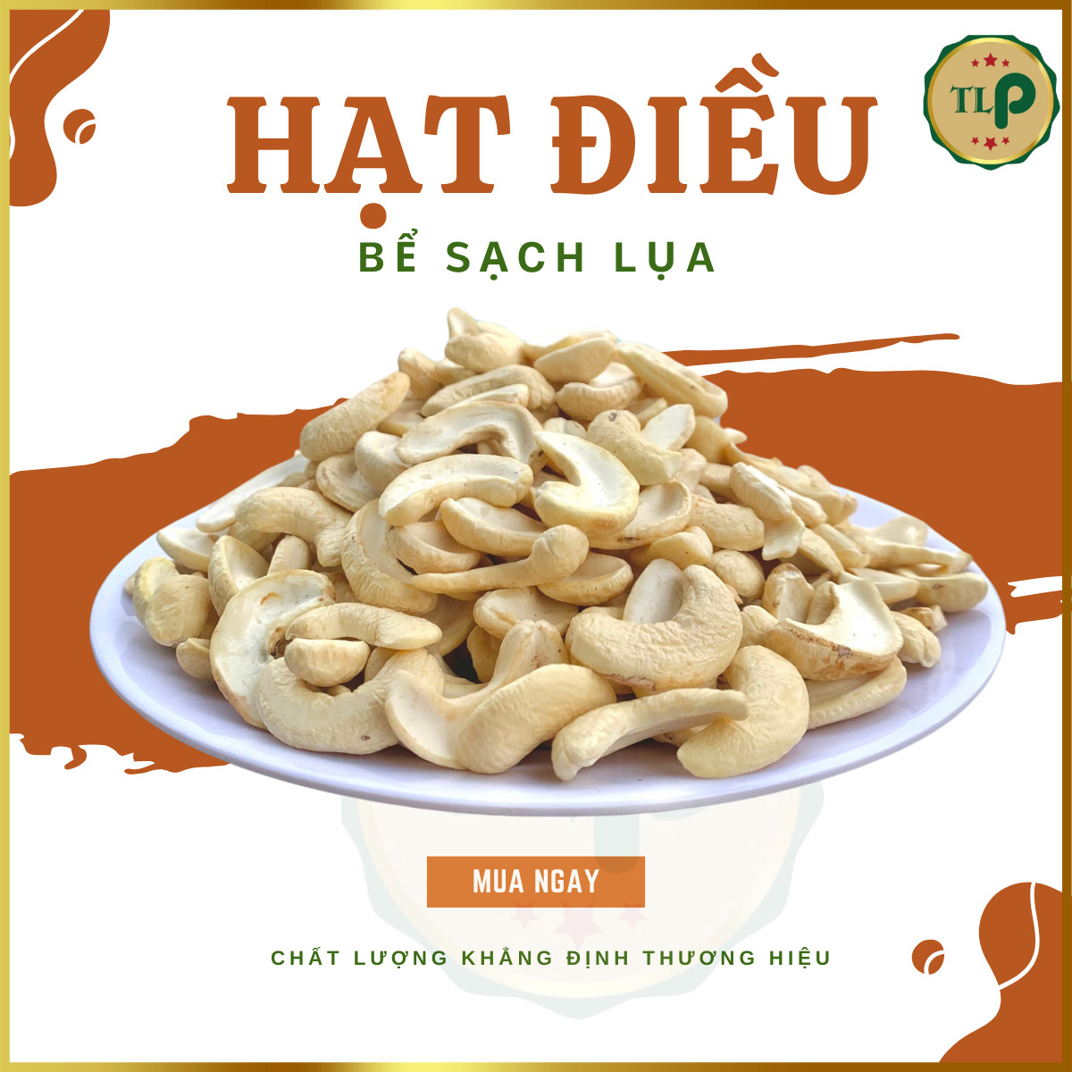 COMBO 2 HŨ HẠT ĐIỀU RANG MUỐI VỠ ĐÔI TÂN LỘC PHÁT (1KG)