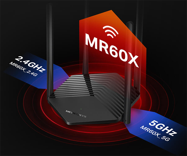 Bộ Phát Wifi 6 Mercusys MR60X Chuẩn AX Tốc Độ 1500Mbps - Hàng Chính Hãng