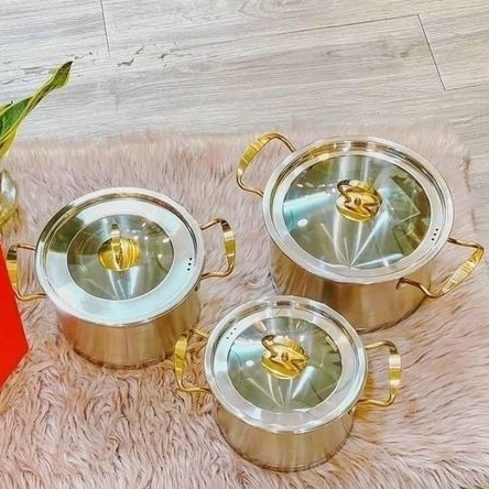 Bộ Nồi Inox 304 Cao Cấp MISU LOUIS Đáy 3 Lớp Nguyên Khối Sử Dụng Được Mọi Loại Bếp