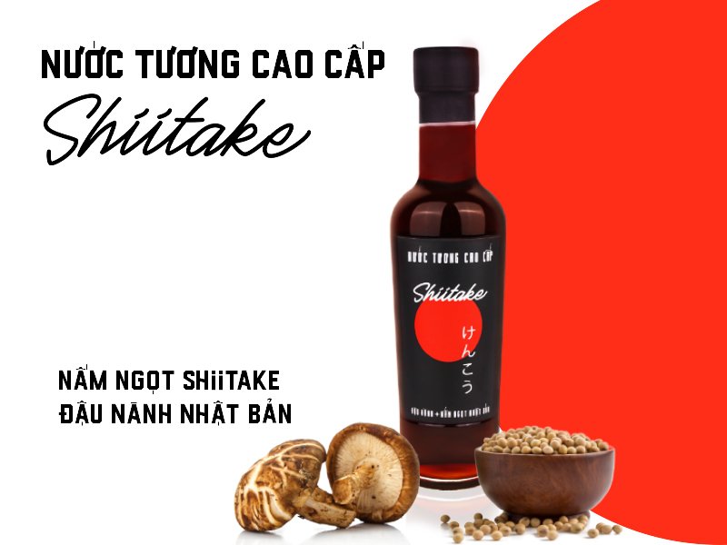 nước tương Shiitake ủ chượp theo công thức Nhật Bản