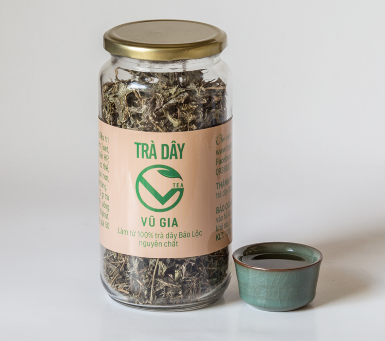 Trà Dây Nguyên Chất Bảo Lộc Vũ Gia (100gr/hũ) - Hỗ trợ điều trị bệnh dạ dày như viêm loét trào ngược diệt Vi Khuẩn HP
