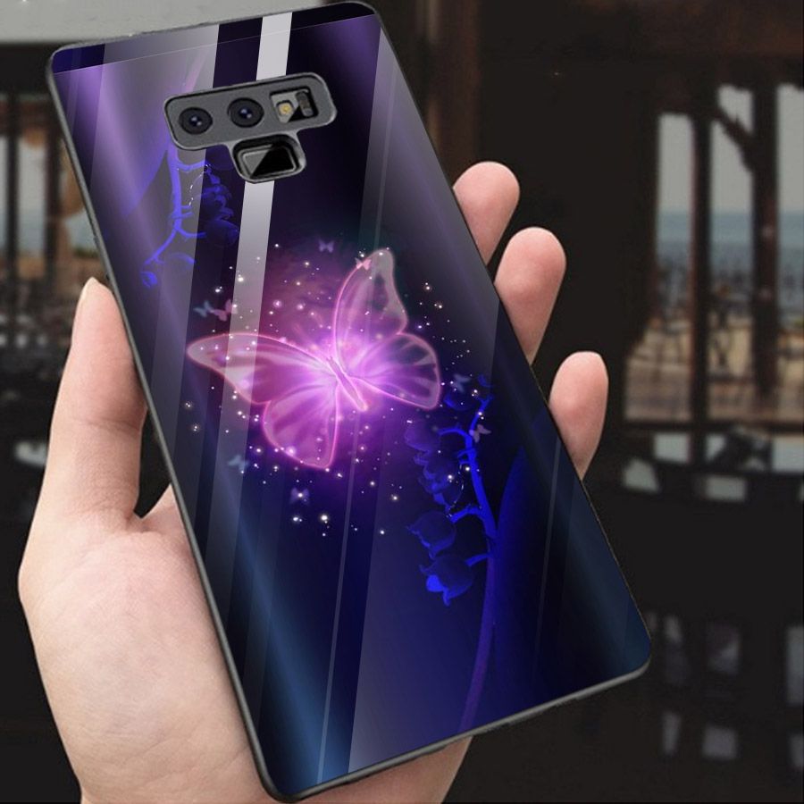 Ốp kính cường lực cho điện thoại Samsung Galaxy Note 9 - bướm đẹp MS BUOMD087