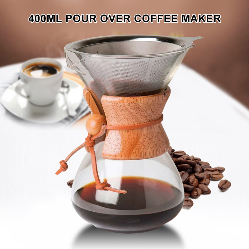 Coffee Kettle Coffee Maker Professional 400ml High-Borosilicate Glass with Filter Manual Drip Coffee Kettle Coffee Maker Professional 400ml High-Borosilicate Glass with Filter Manual Drip