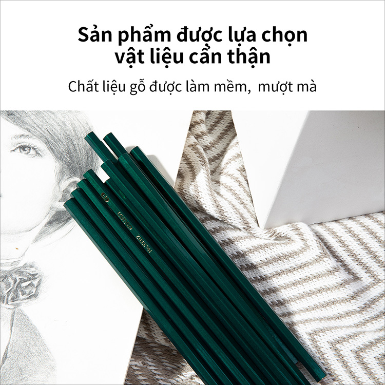 Hộp 10 Bút Chì Lục Giác Deli 33312