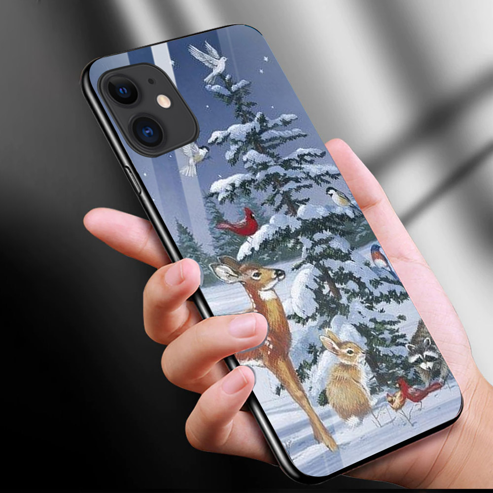 Ốp kính cường lực cho điện thoại iPhone 11 - GIÁNG SINH ĐẾN RỒI MS GSDRMR010