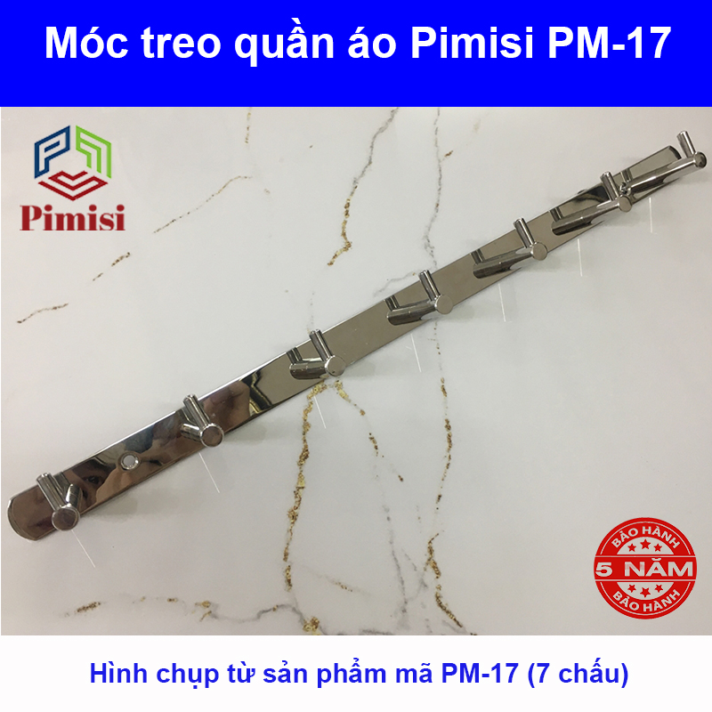 Hình ảnh thực tế móc treo quần áo Pimisi PM-17 (7 chấu)