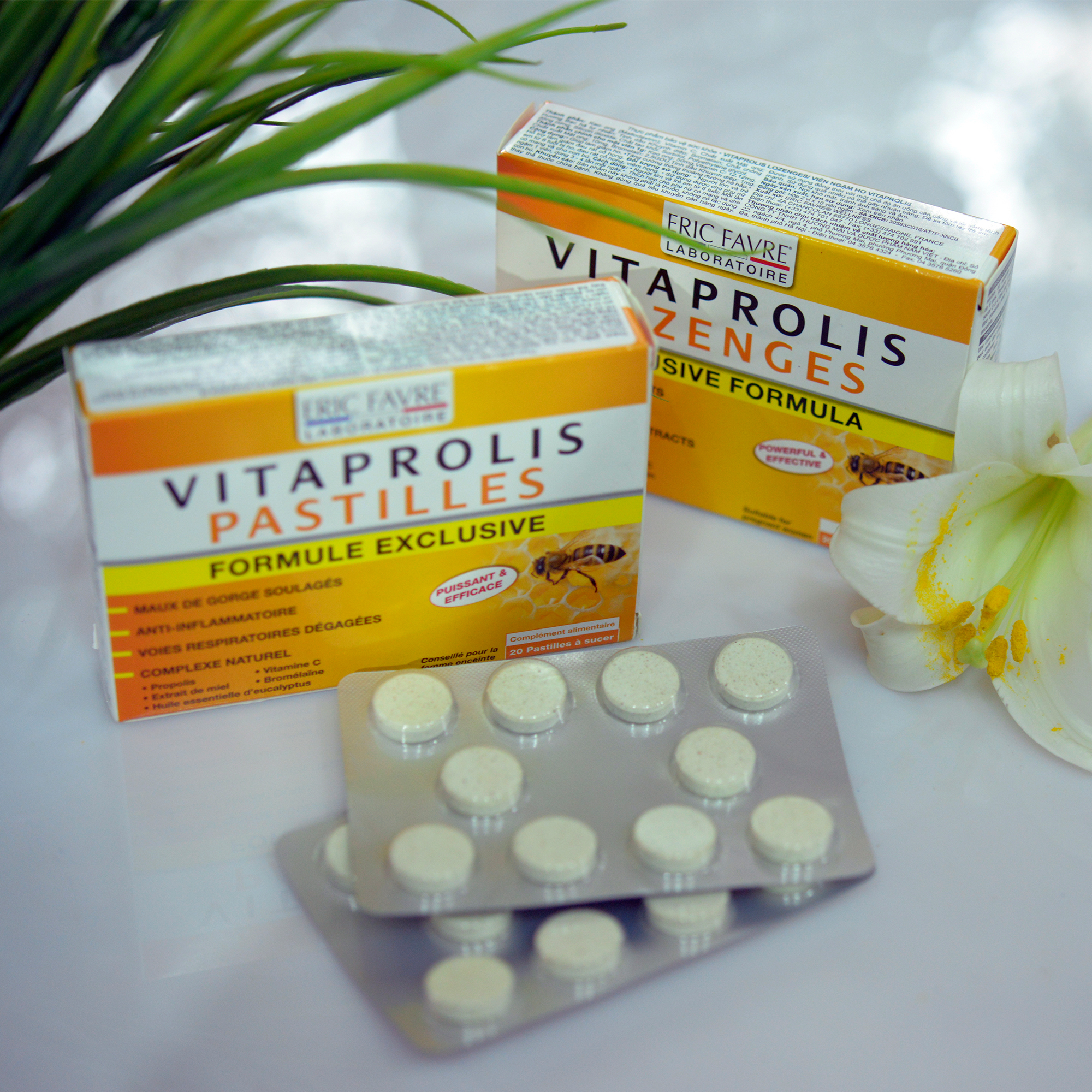 TPBVSK Vitaprolis Lozenges [Hộp 20 viên] Viên ngậm ho cho cả gia đình thành phần tự nhiên [Nhập khẩu Pháp]