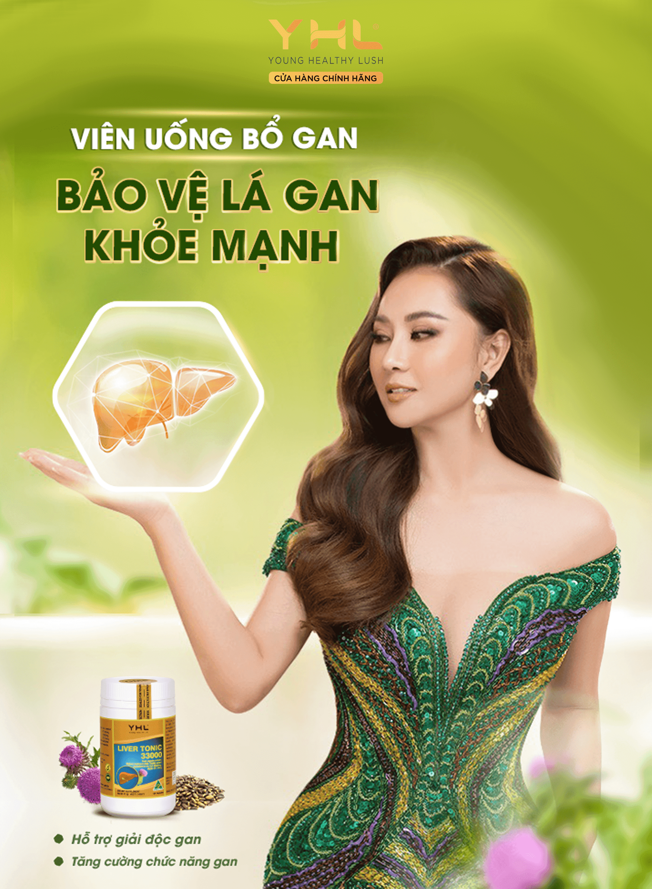 Thực phẩm bảo vệ sức khoẻ thực phẩm chức năng YHL cho các nàng ,hỗ trợ bổ gan,100 viên Úc 1