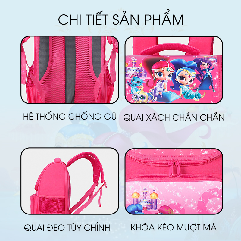 Cặp học sinh chống gù cho bé gái - Chính hãng Miti- Đa dạng hình dáng - C11001_221919 3